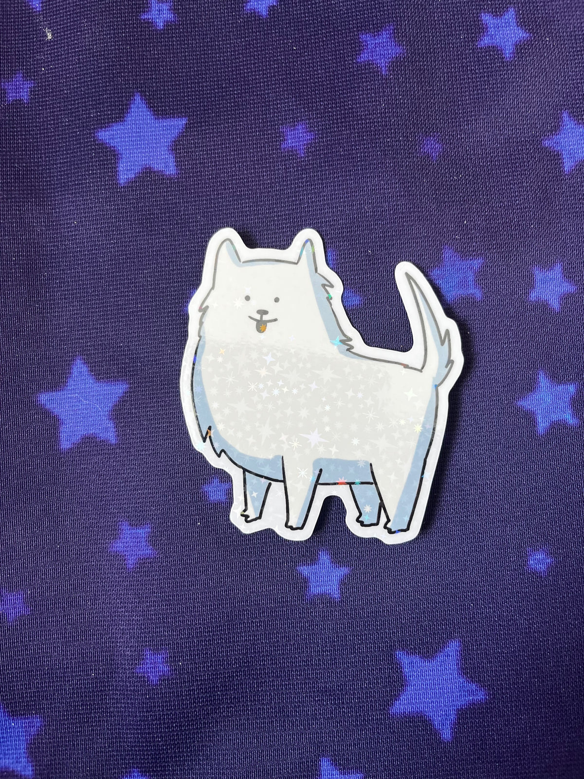 Annoying Dog Holographic Sticker