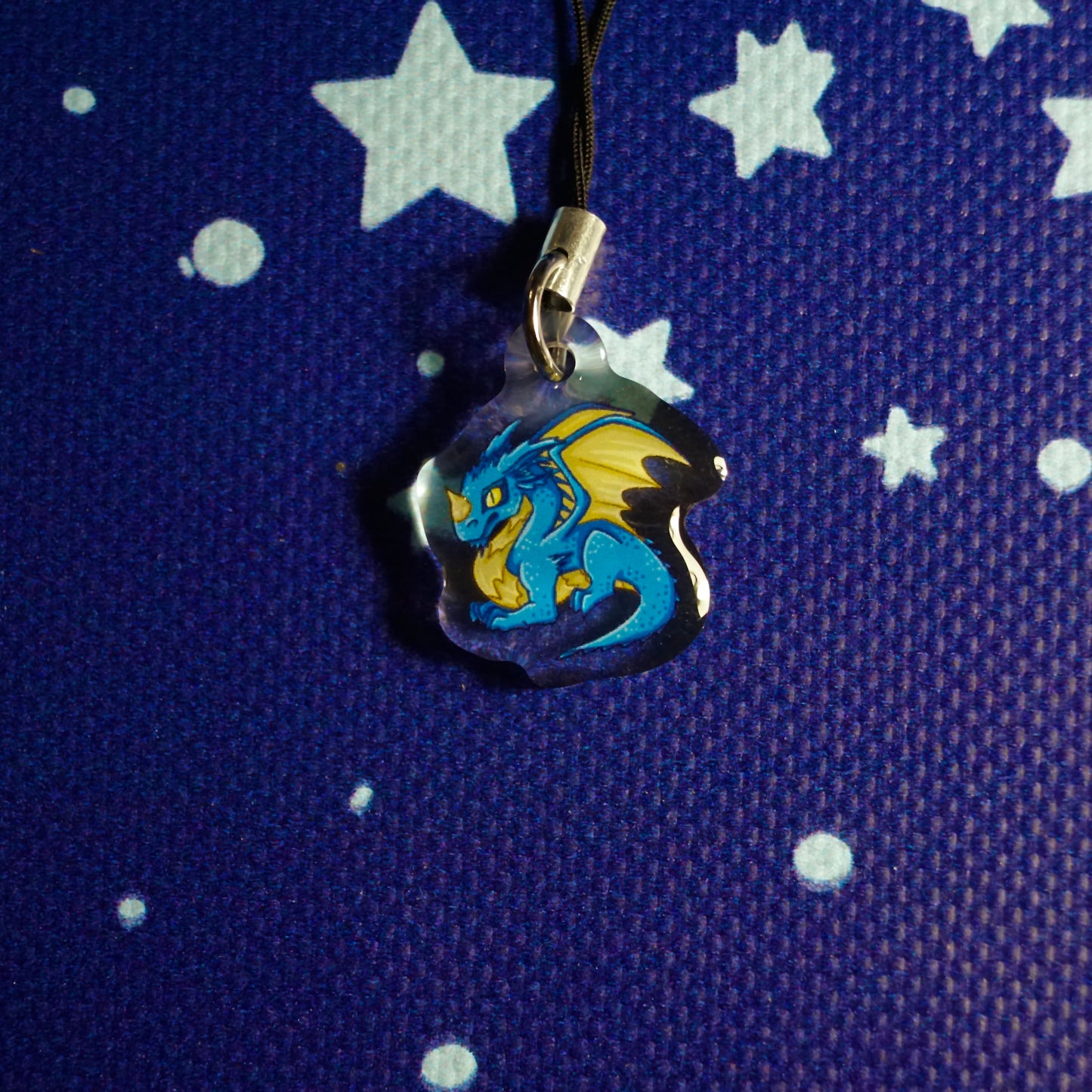 Blue Dragon Phone Charm