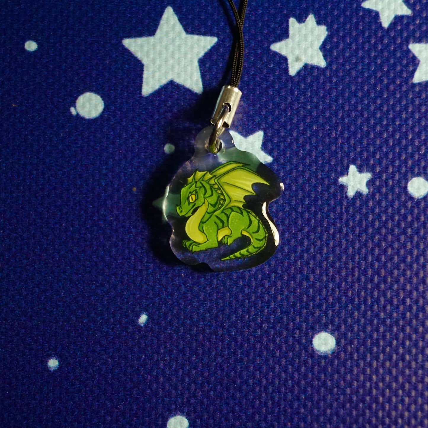 Green Dragon Phone Charm