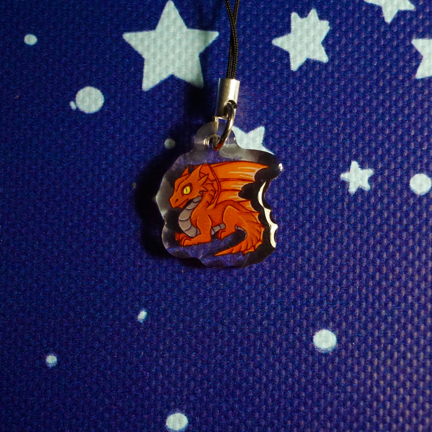 Copper Dragon Phone Charm