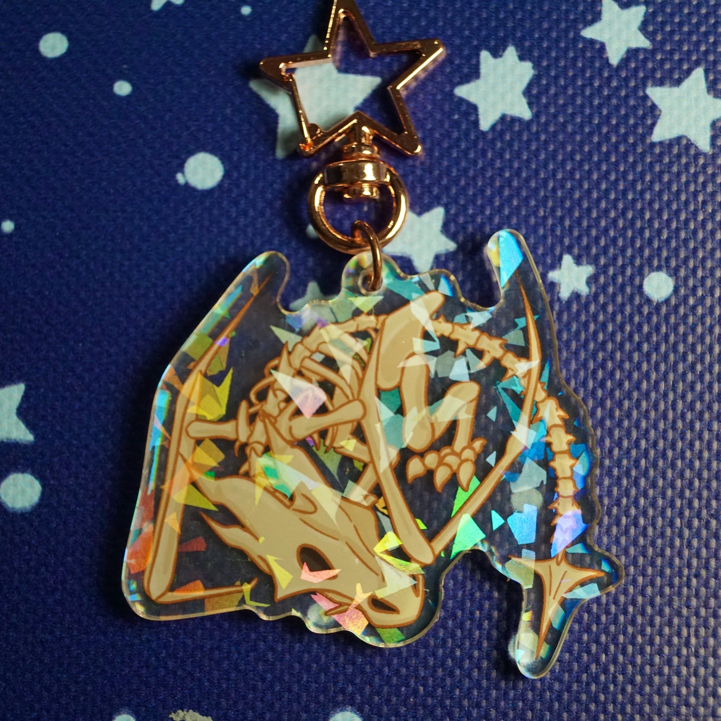 Skeletal Dragon Holographic Charm