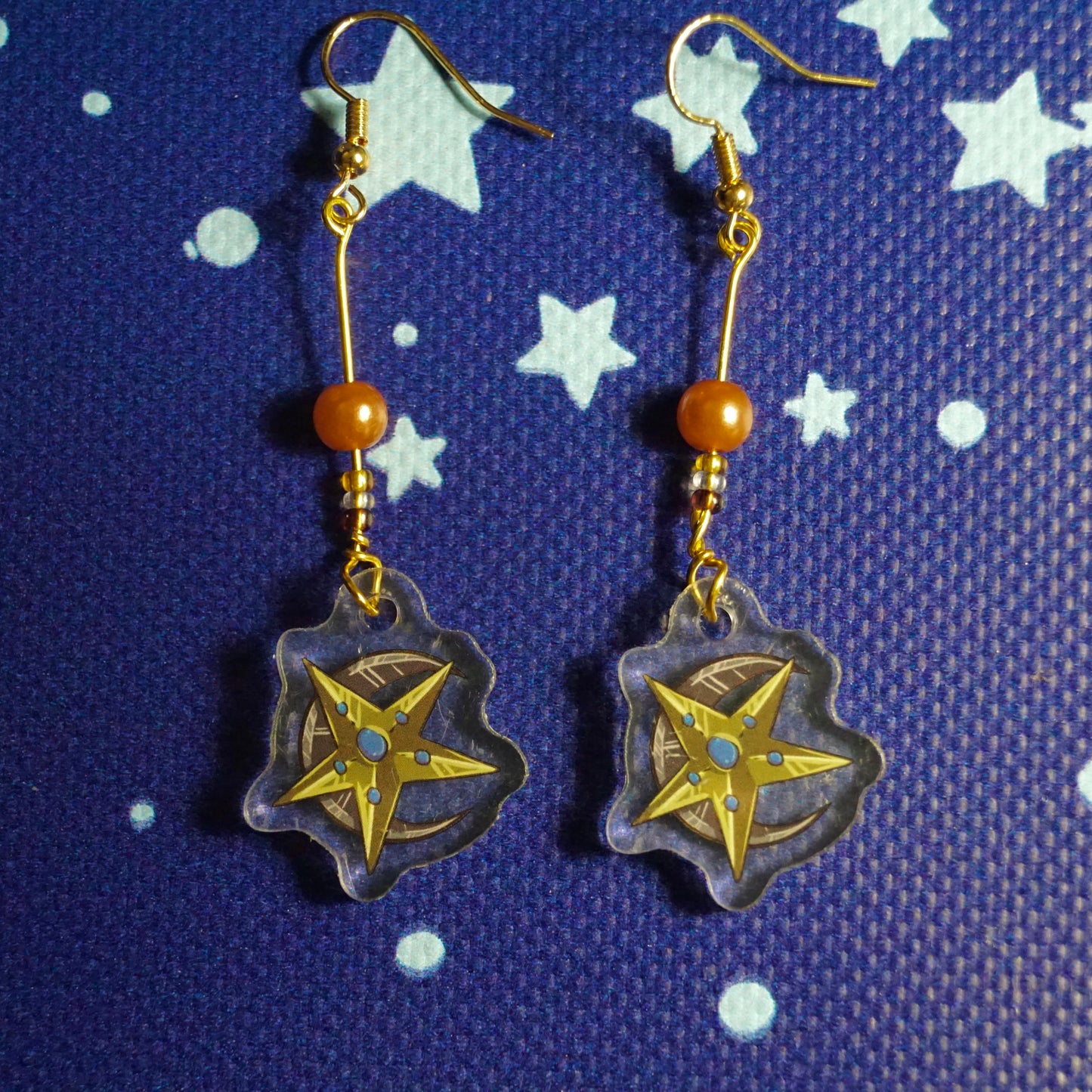Moon and Star Earrings