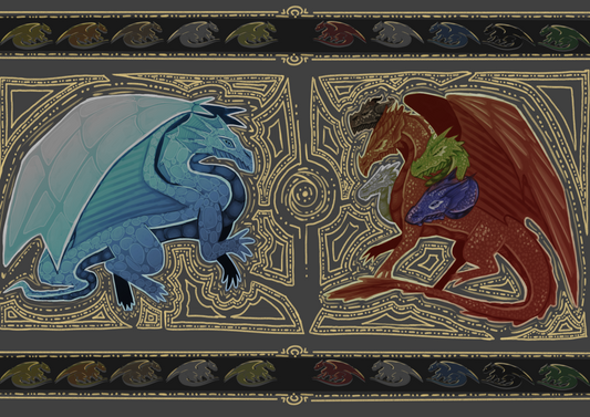 Tiamat and Bahamut A5 Art Print