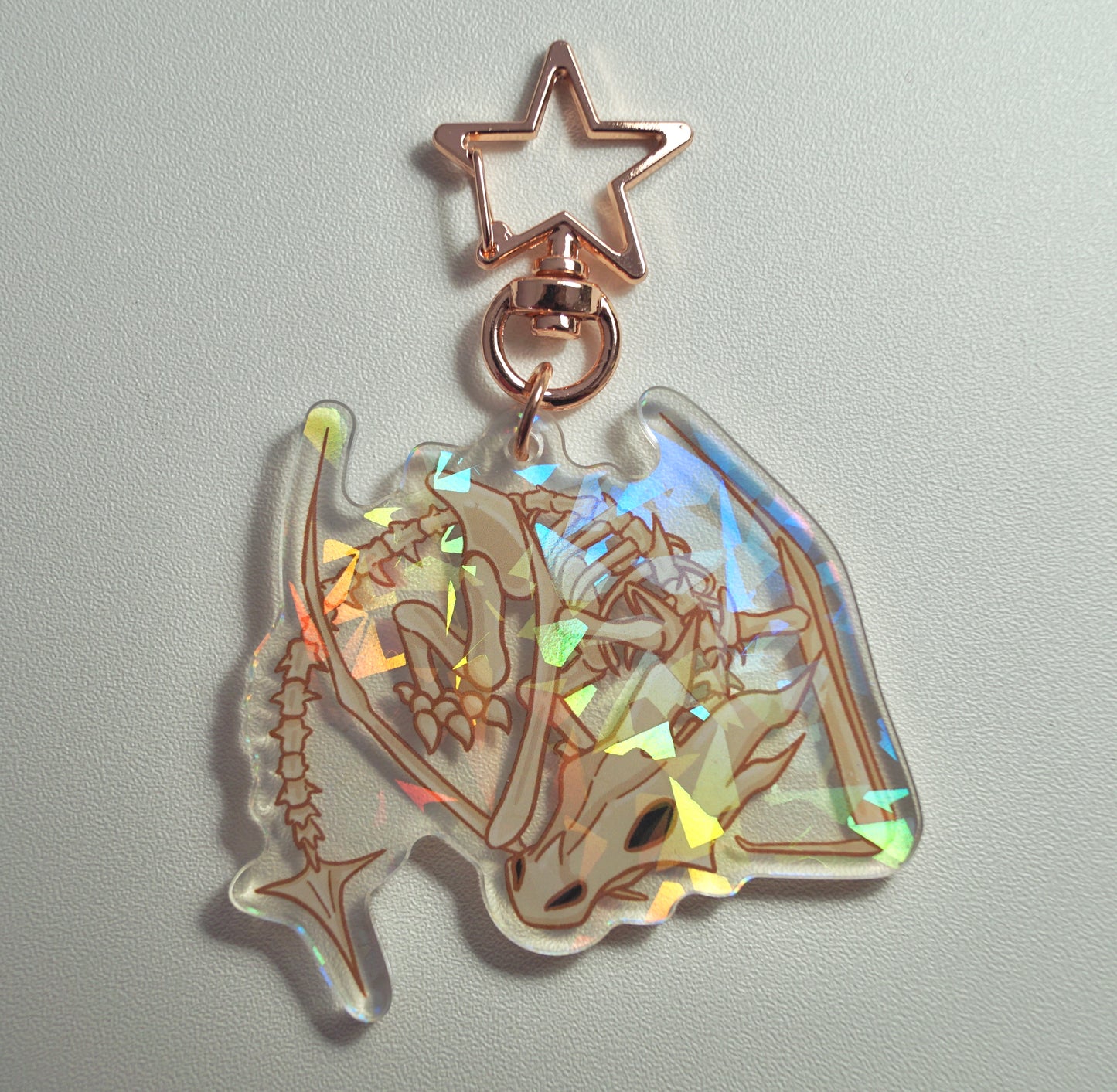 Skeletal Dragon Holographic Charm