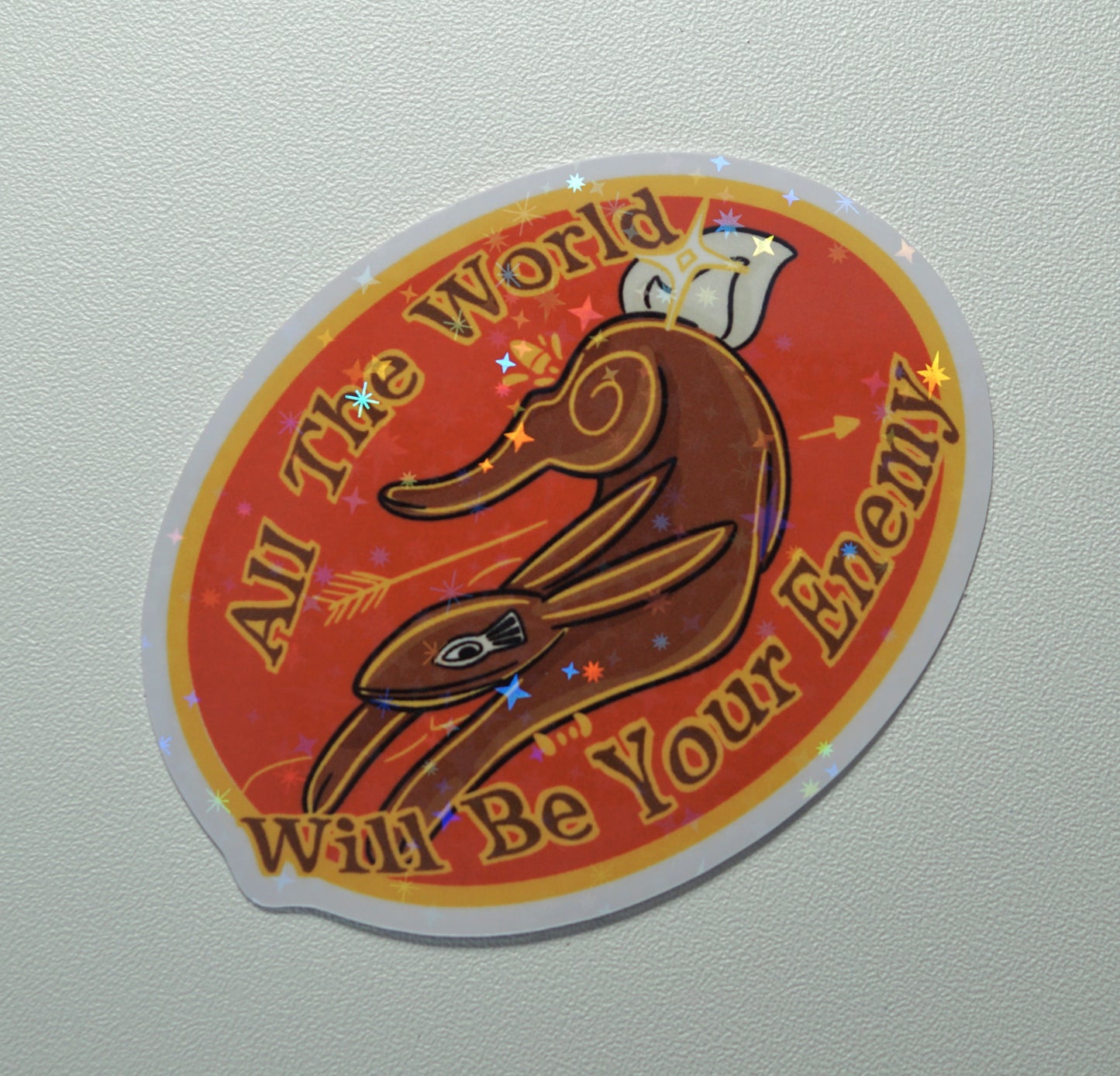 All The World Holographic Sticker