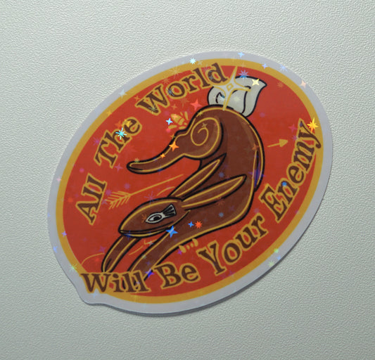 All The World Holographic Sticker