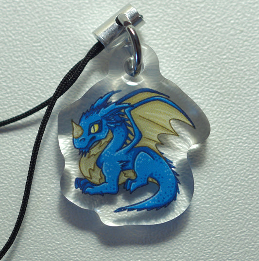 Blue Dragon Phone Charm