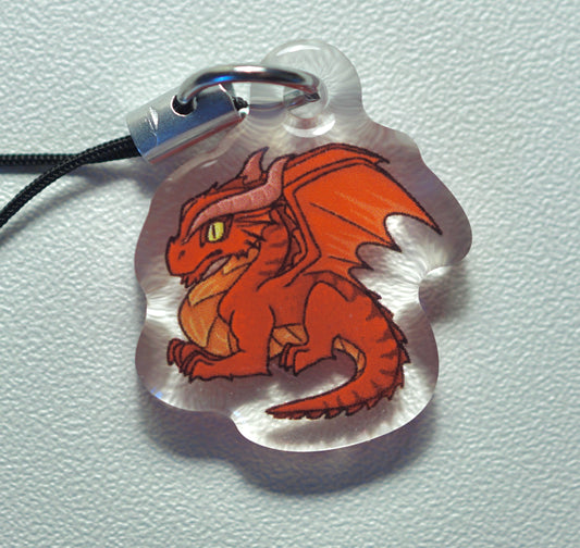 Red Dragon Phone Charm