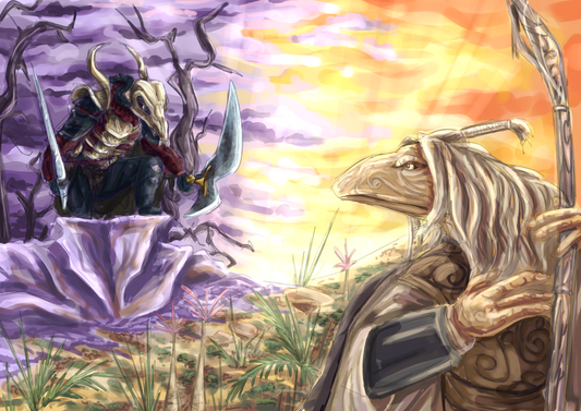 Hunter and Archer A5 Art Print
