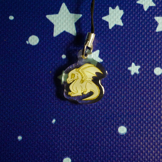 White Dragon Phone Charm