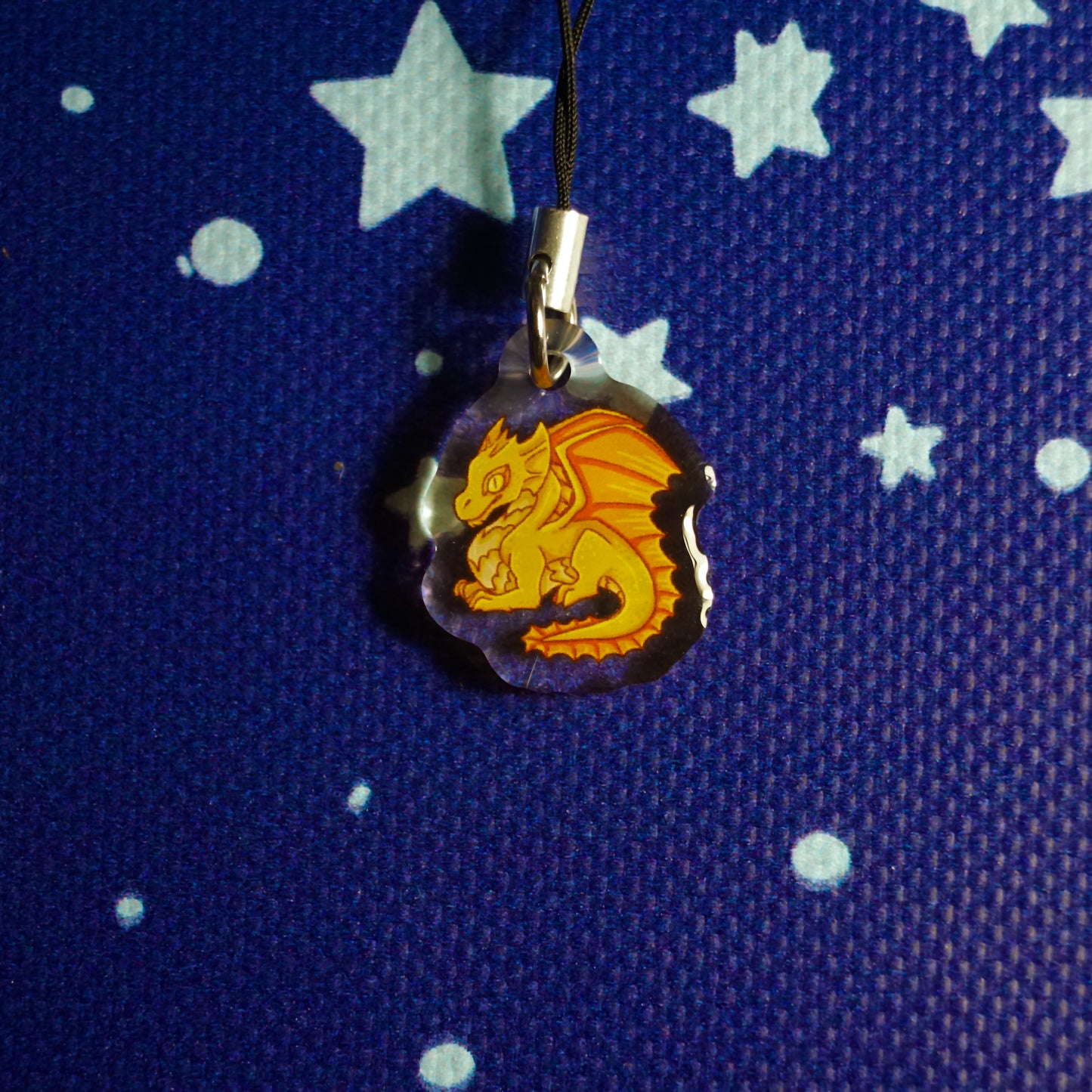 Brass Dragon Phone Charm