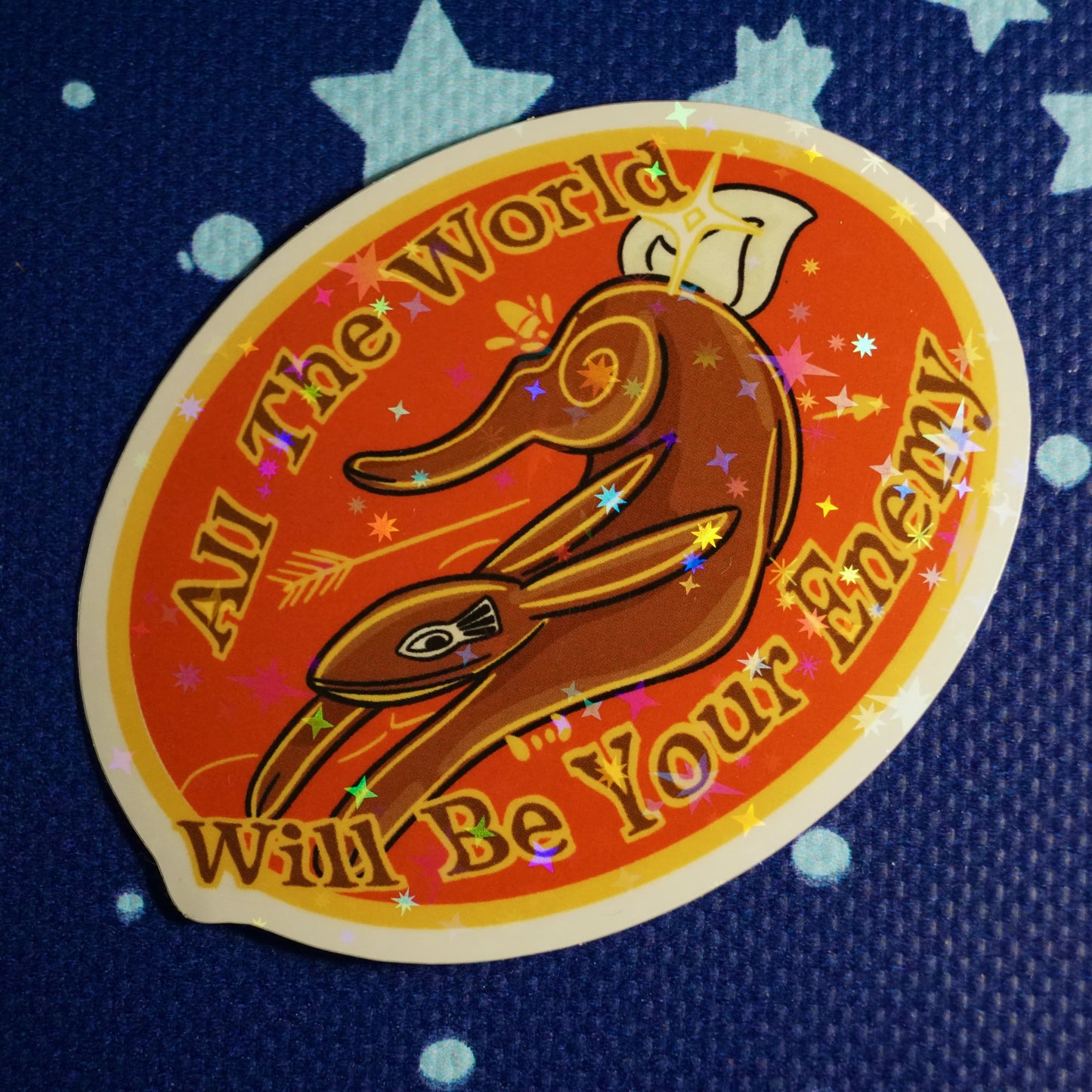 All The World Holographic Sticker