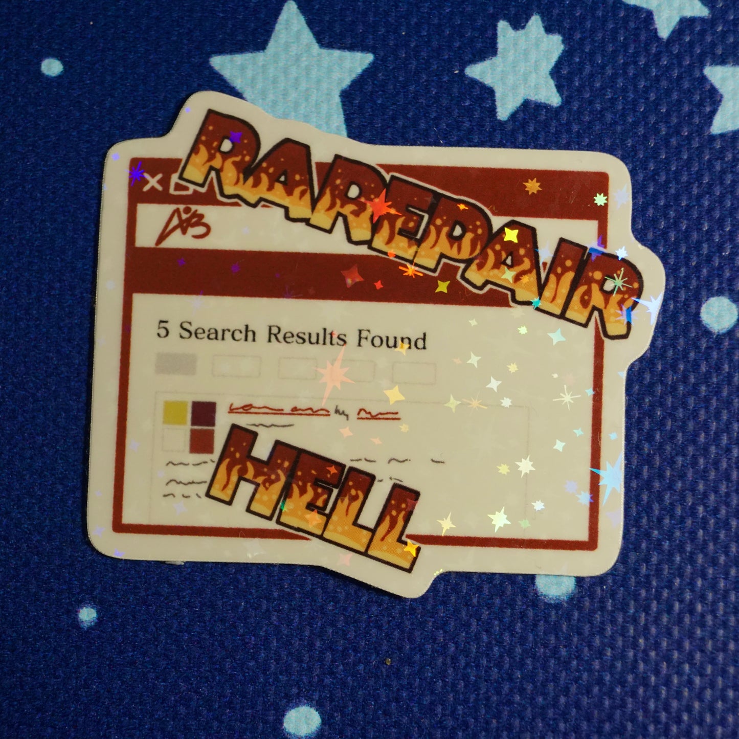Rarepair Hell Holographic Sticker