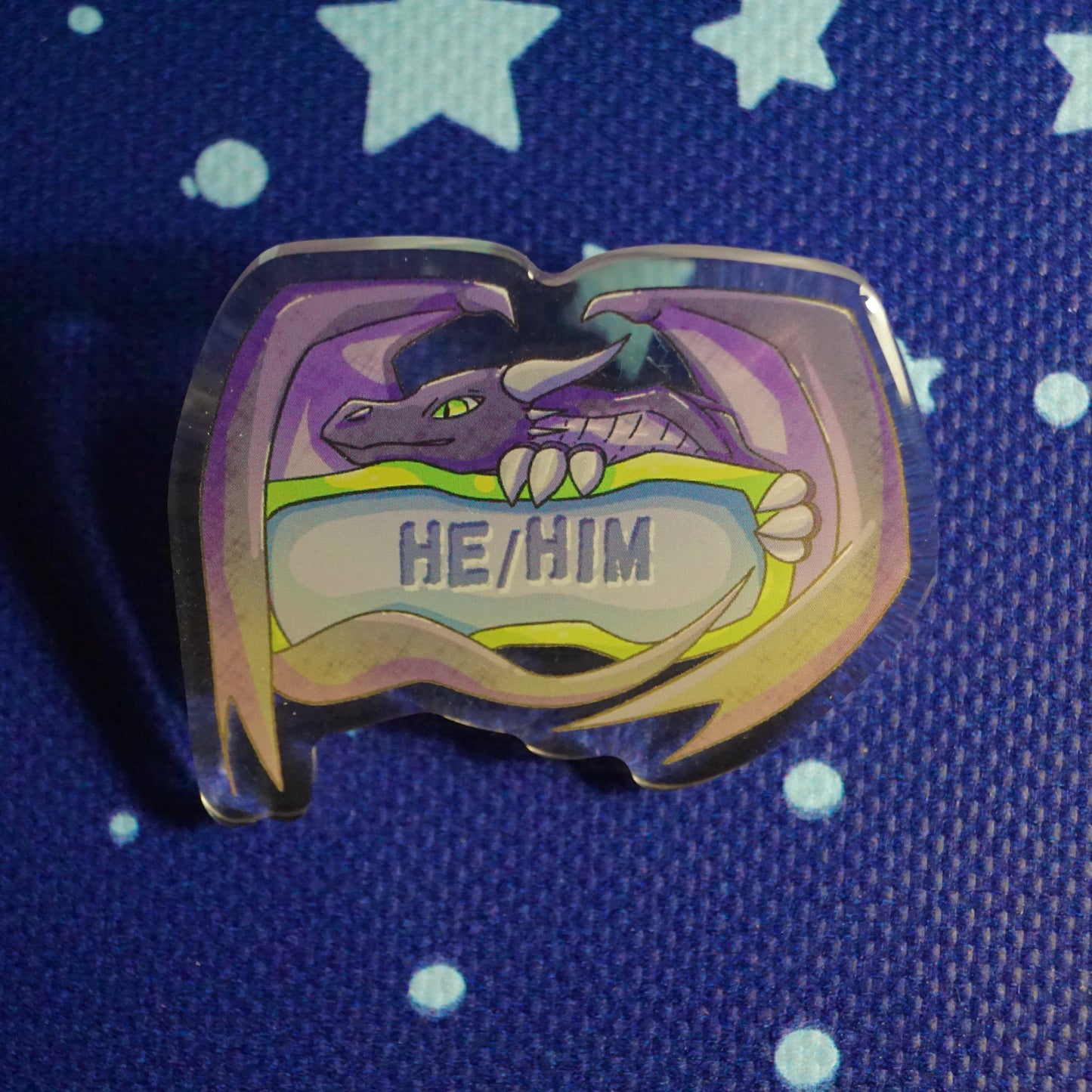 Dragon Pronoun Pins