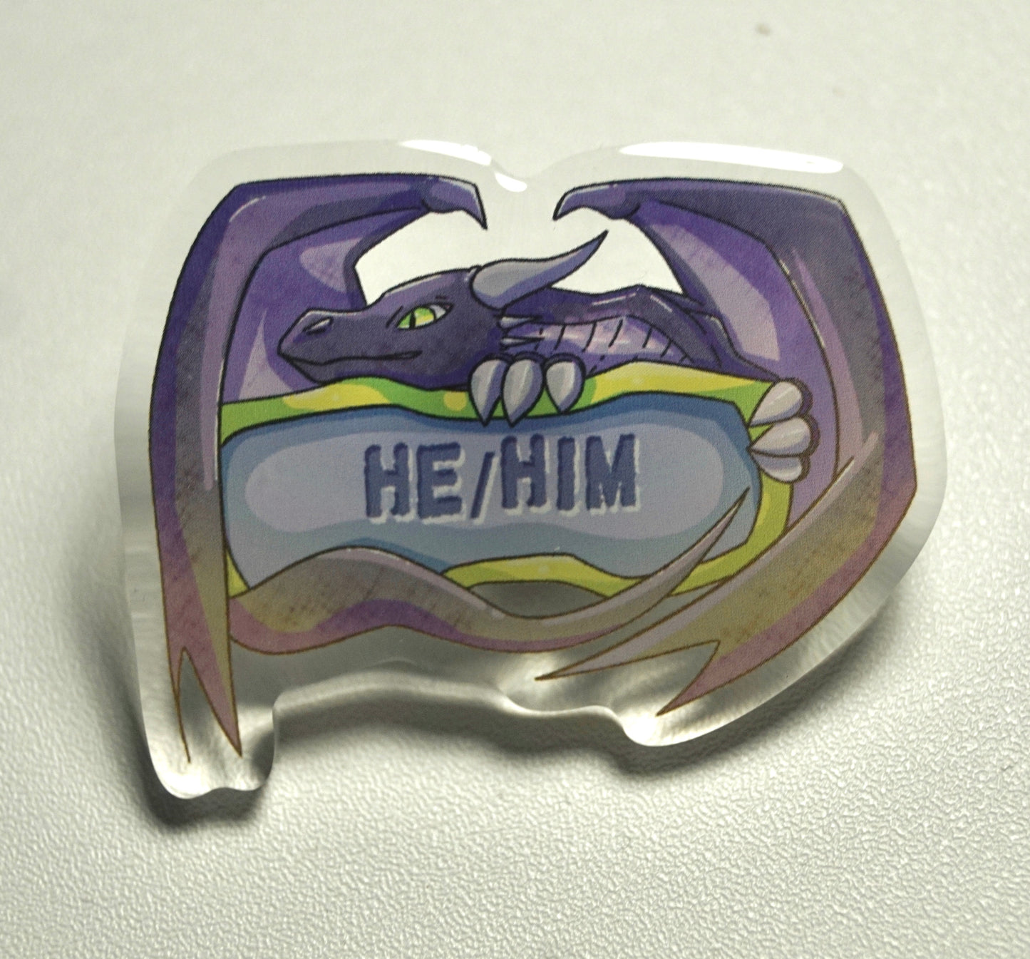 Dragon Pronoun Pins