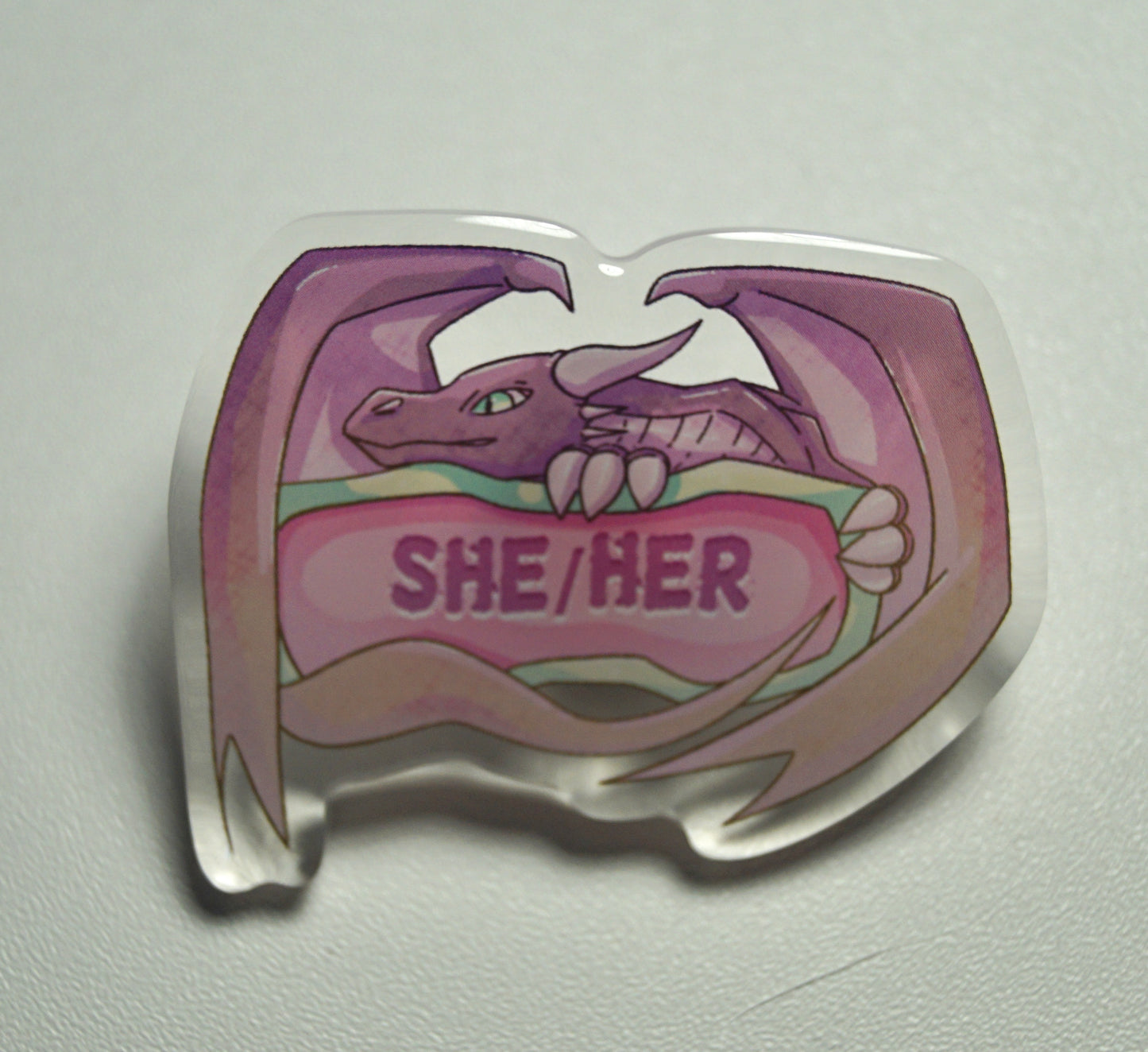 Dragon Pronoun Pins