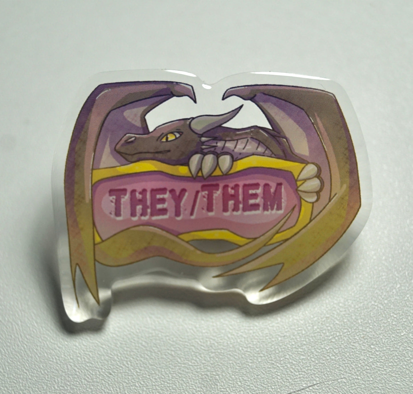 Dragon Pronoun Pins