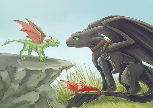 Toothless A5 Art Print